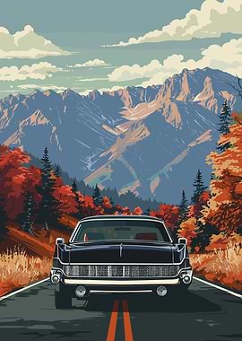 Classic Car Mountain Road Trip