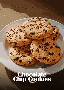 Chocolate Chip Cookies Illustration