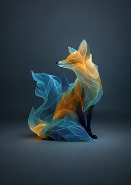Abstract Fox Art