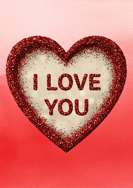 Sparkling 'I Love You' Heart
