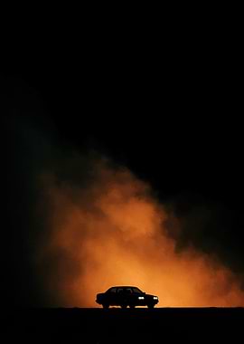 Silhouette of a Car in the Dark