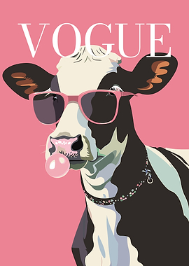 Vogue Cow with Bubblegum