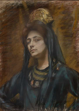 Portrait of a Woman with Headdress