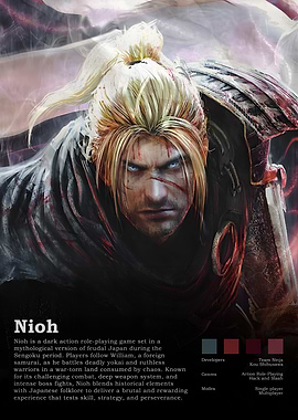 Nioh Game Character Portrait