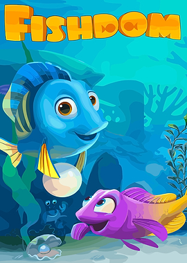 Fishdom underwater cartoon scene