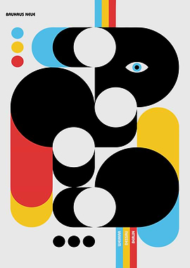 Bauhaus Neue Geometric Abstract Art