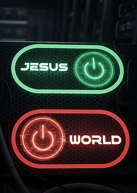 Jesus vs World Power Buttons