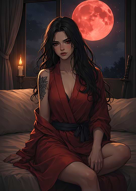Crimson Moon Bedroom Muse