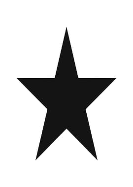 Black Star on White Background