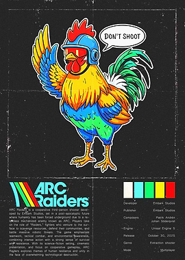 Arc Raiders Game Poster with Chicken