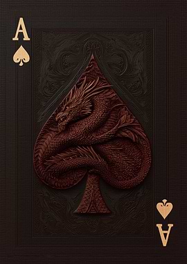 Ace of Spades with Dragon