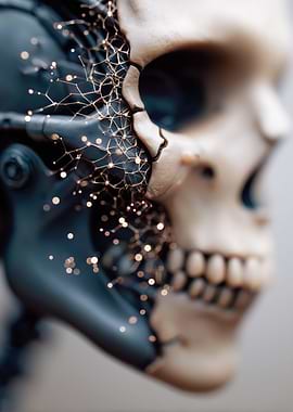 Cyborg Skull with Neural Network