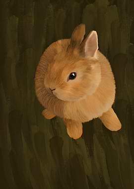Peanut the bunny digital drawing