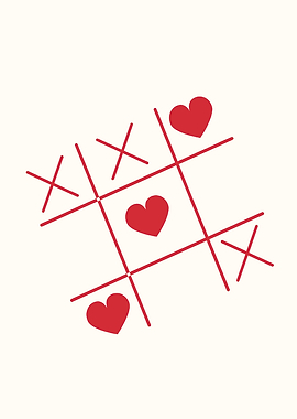 Tic-Tac-Toe with Hearts and Crosses