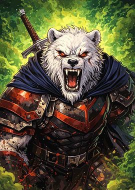 Armored Bear Warrior with Sword