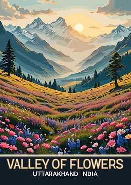 Eternal Himalayan Valley of Flowers India