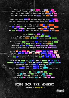 Sing for the Moment - Rhymes Verse 3