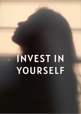 Invest in Yourself Silhouette, Motivational quote
