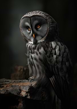 Great Grey Owl Portrait