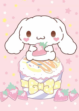 Cinnamoroll with Strawberry Cupcake