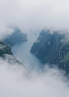 Misty Fjord Landscape