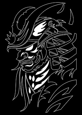 Samurai Warrior Outline