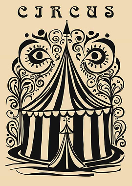 Vintage Circus Tent Illustration