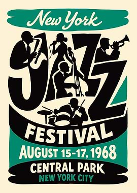 New York Jazz Festival 1968 Poster