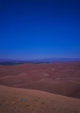 Desert Landscape with Blue Sky