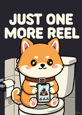 Just One More Reel Dog Cartoon