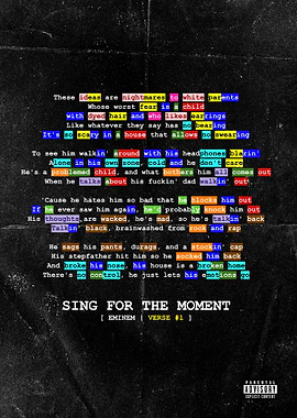 Sing for the Moment - Rhymes Verse 1