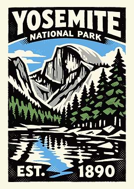 Yosemite National Park Vintage Poster