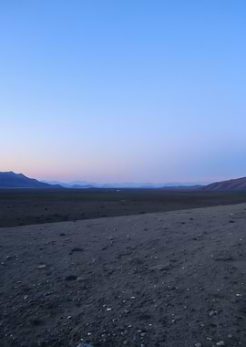 Desert Landscape at Dusk