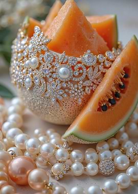 Jeweled Melon Still Life