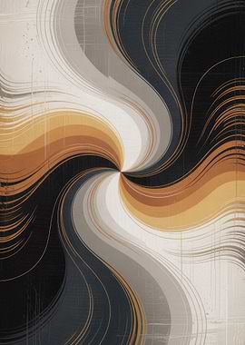 Abstract Swirl Art with Earth Tones