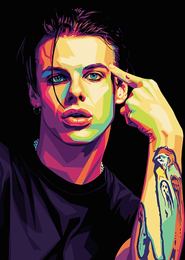 Yungblud Colorful Pop Art Portrait