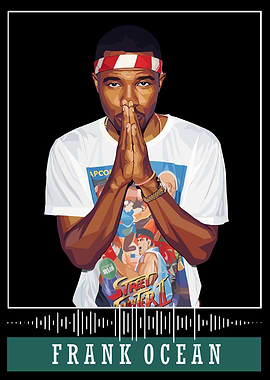Frank Ocean Portrait with Street Fighter Tee
