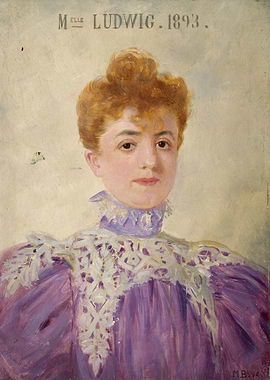 Melle Ludwig 1893 Portrait Painting
