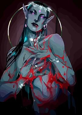 Bloodied Elf Portrait
