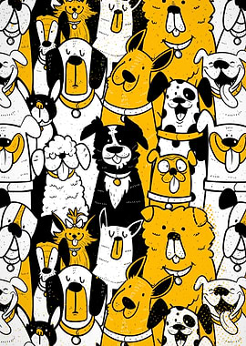 Cartoon Dogs Pattern