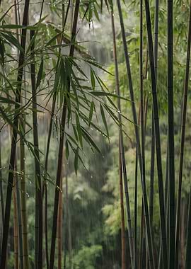Rainy Bamboo Forest