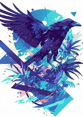 Abstract Raven Art