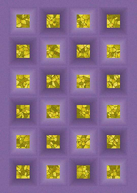 Abstract Purple and Gold Square Pattern
