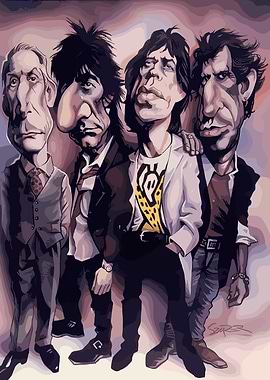 The Rolling Stones Caricature