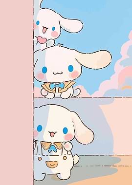 Cinnamoroll Stacked Kawaii Illustration