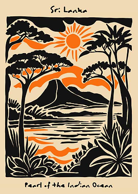 Sri Lanka Landscape Art Print