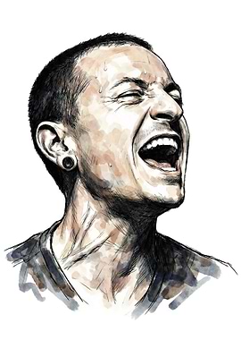 Chester Bennington Watercolor Portrait