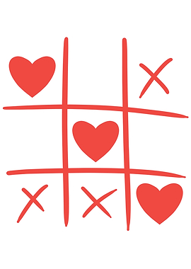 Tic-Tac-Toe with Hearts and Crosses