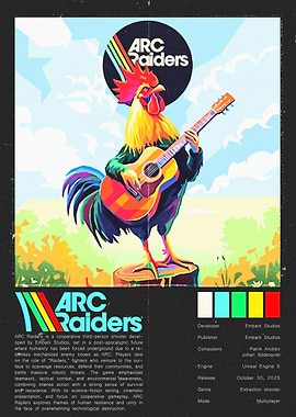 Arc Raiders Rooster Guitarist Poster