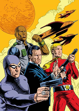 Retro Sci-Fi Comic Book Cover